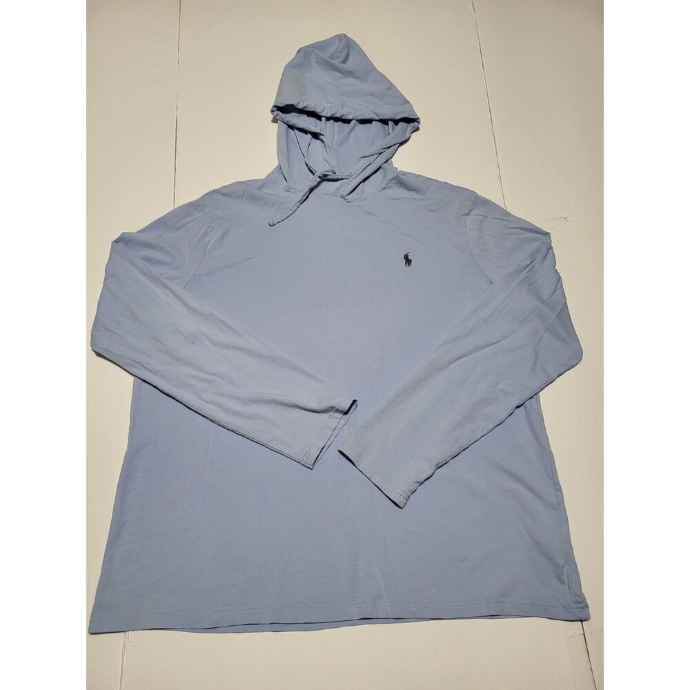 (#L8) Polo Ralph Lauren Men's XL Light Blue Hoodie Long Sleeve Shirt